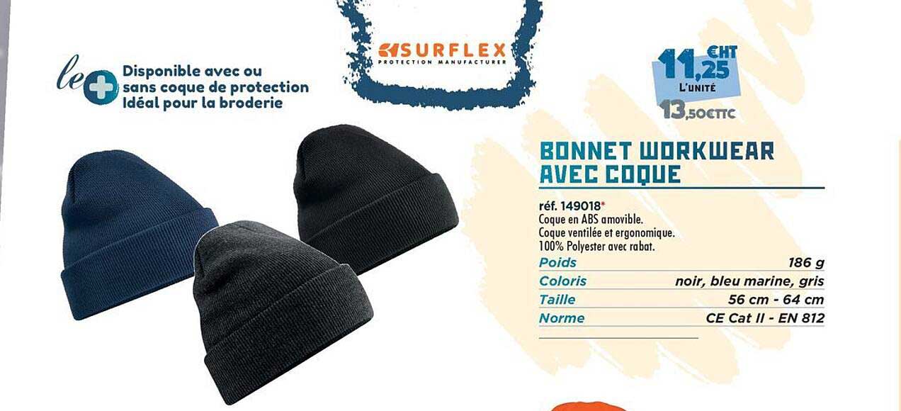 BONNET WORKWEAR AVEC COQUE