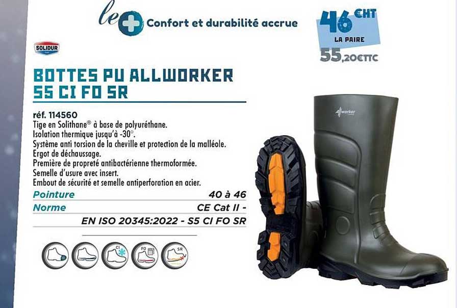 BOTTES PU ALLWORKER S5 CI FO SR