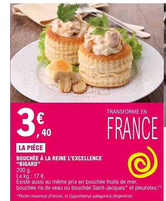 BOUCHÉE À LA REINE L’EXCELLENCE “BIGARD”
