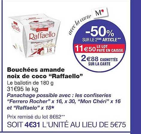 Bouchées amande noix de coco “Raffaello”