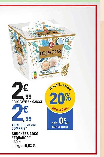 BOUCHÉES COCO “EQUADOR”