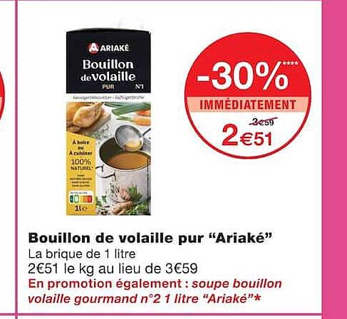Bouillon de volaille pur “Ariaké”