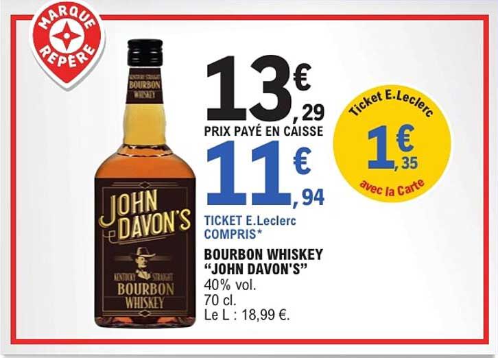 BOURBON WHISKEY “JOHN DAVON’S”