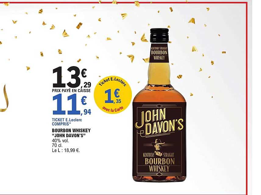 BOURBON WHISKEY "JOHN DAVON'S"