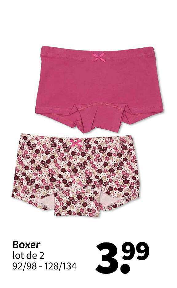 Boxer lot de 2 92/98 - 128/134