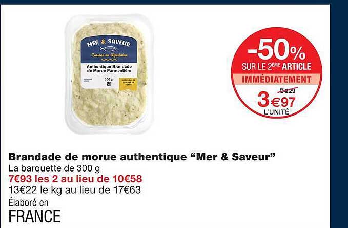 Brandade de morue authentique “Mer & Saveur”