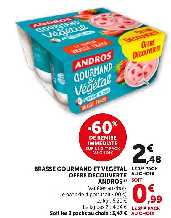 BRASSE GOURMAND ET VEGETAL OFFRE DECOUVERTE ANDROS