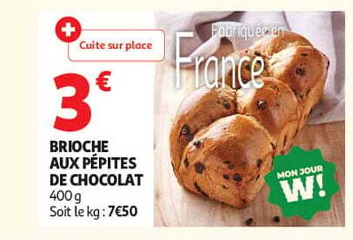 BRIOCHE AUX PÉPITES DE CHOCOLAT