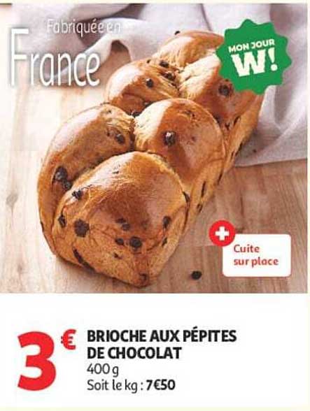 BRIOCHE AUX PÉPITES DE CHOCOLAT