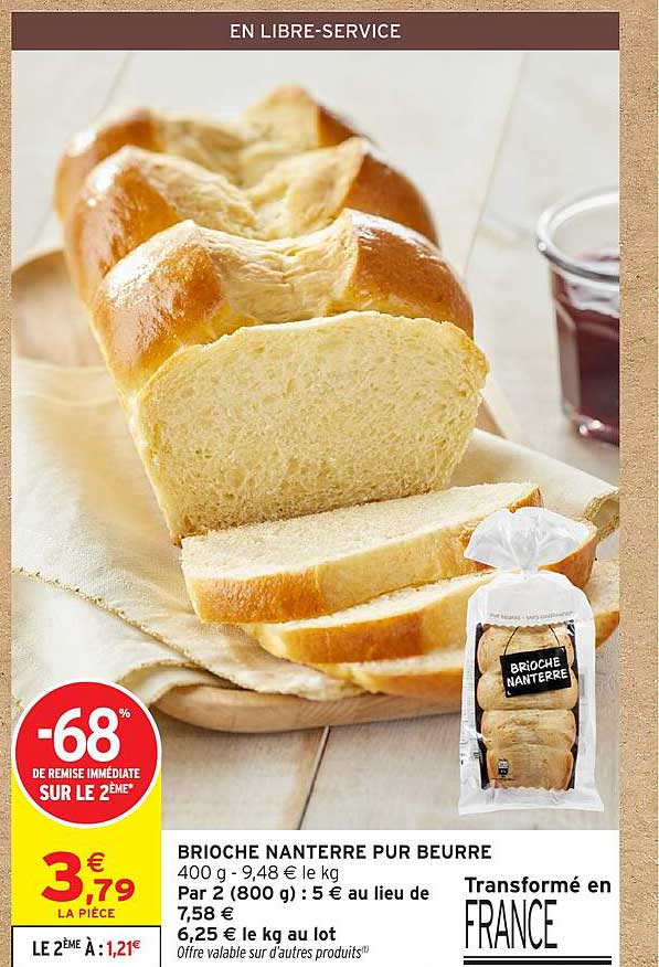 BRIOCHE NANTERRE PUR BEURRE