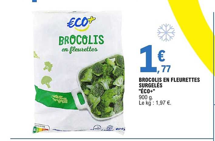 BROCOLIS EN FLEURETTES SURGELÉS "ÉCO+"