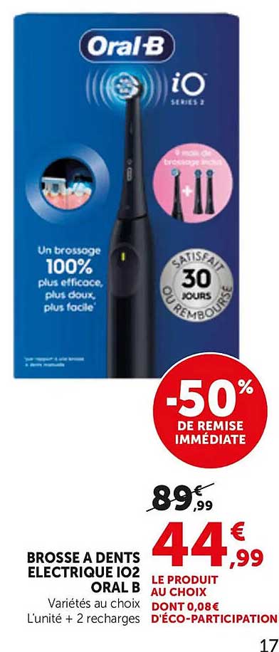 BROSSE A DENTS ELECTRIQUE IO2 ORAL B