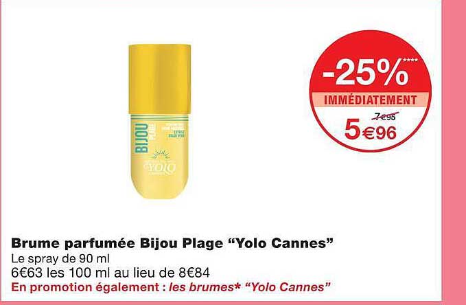 Brume parfumée Bijou Plage “Yolo Cannes”