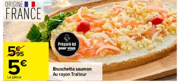 Bruschetta saumon Au rayon Traiteur