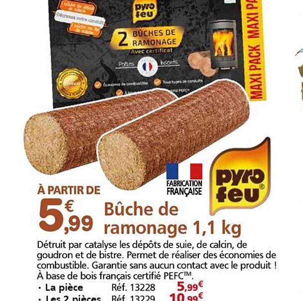 Bûche de ramonage 1,1 kg