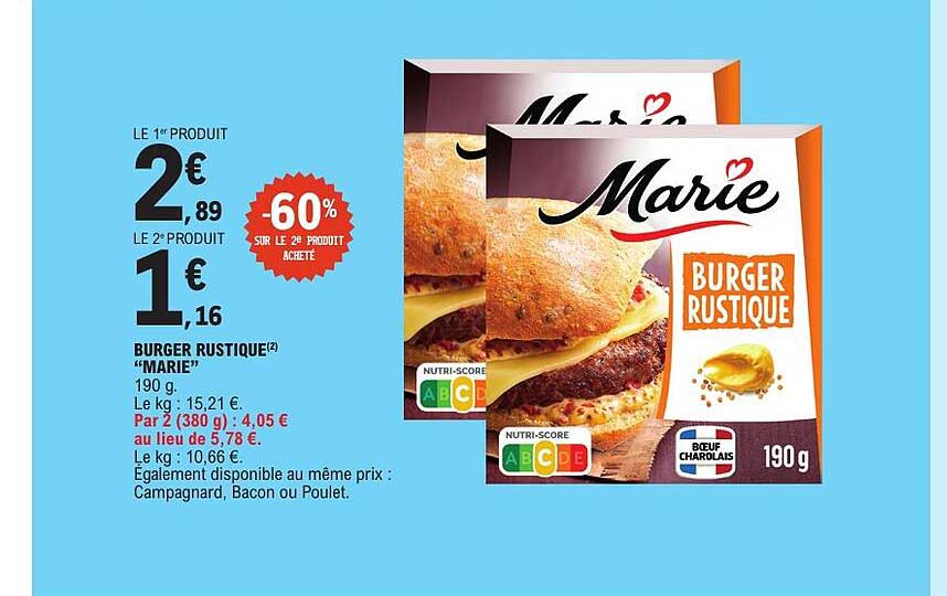 BURGER RUSTIQUE “MARIE”