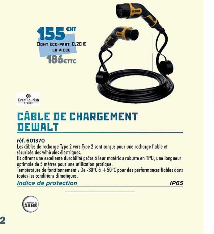 CÂBLE DE CHARGEMENT DEWALT