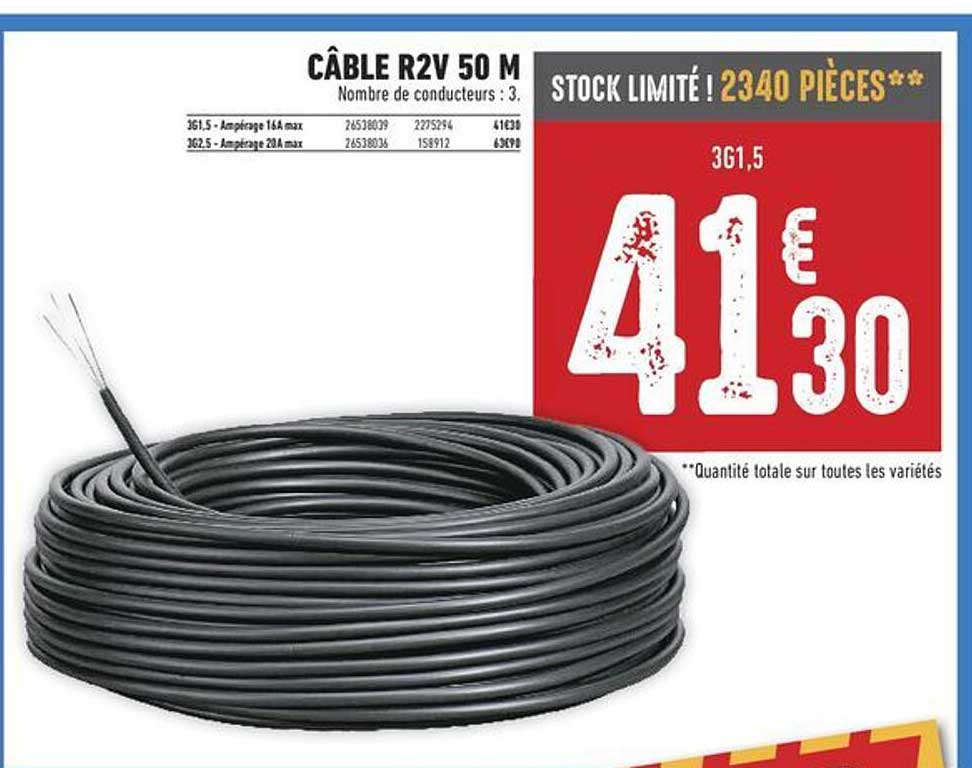 CÂBLE R2V 50 M