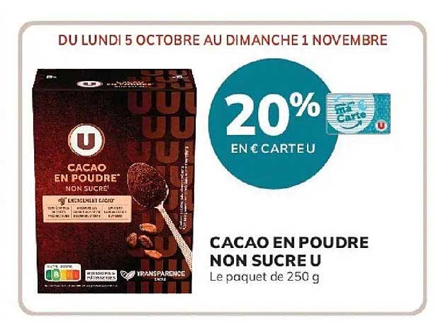 CACAO EN POUDRE NON SUCRE U