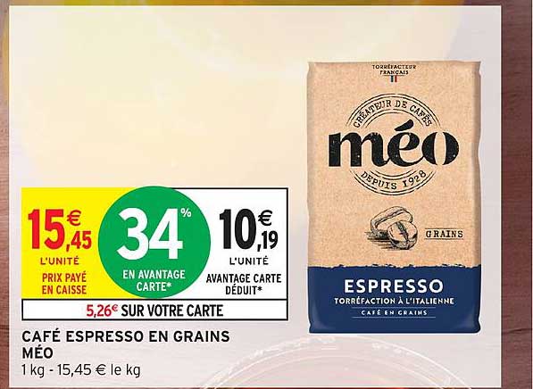 CAFÉ ESPRESSO EN GRAINS MÉO