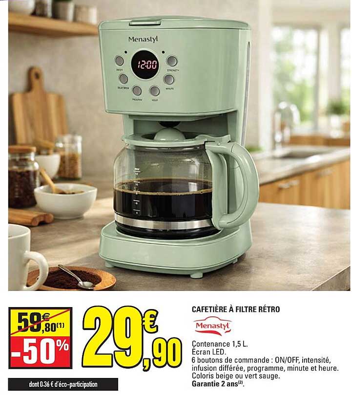 CAFETIÈRE À FILTRE RÉTRO