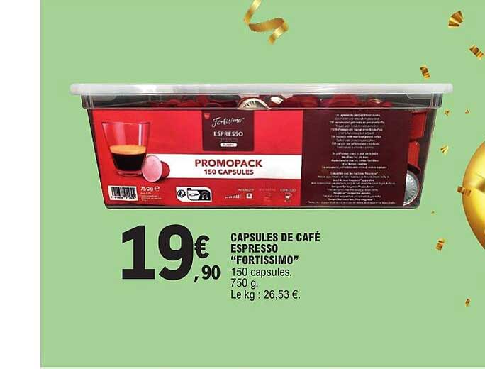CAPSULES DE CAFÉ ESPRESSO "FORTISSIMO"