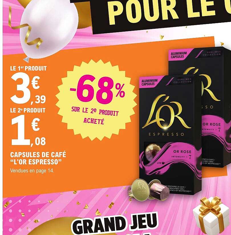 CAPSULES DE CAFÉ “L’OR ESPRESSO”