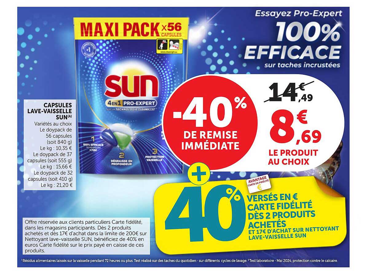 CAPSULES LAVE-VAISSELLE SUN(A)