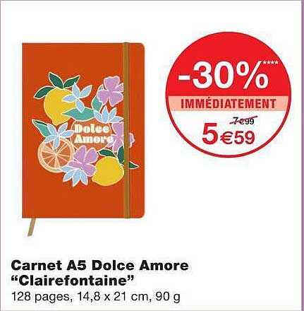 Carnet A5 Dolce Amore “Clairefontaine”