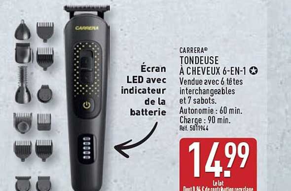 CARRERA® TONDEUSE À CHEVEUX 6-EN-1