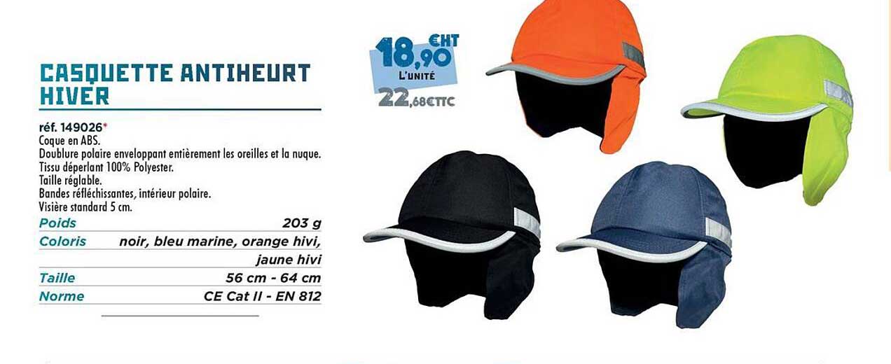 CASQUETTE ANTIHEURT HIVER