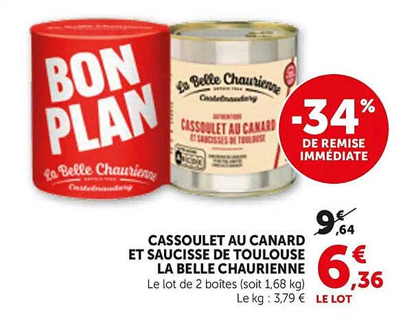 CASSOULET AU CANARD ET SAUCISSE DE TOULOUSE LA BELLE CHAURIENNE