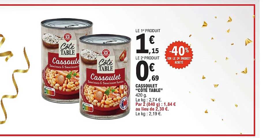 CASSOULET "CÔTE TABLE"