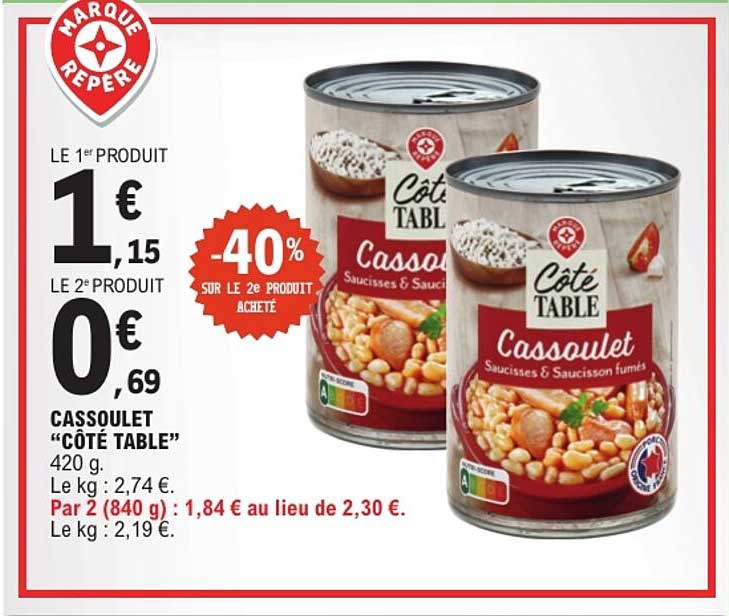 CASSOULET “CÔTE TABLE”
