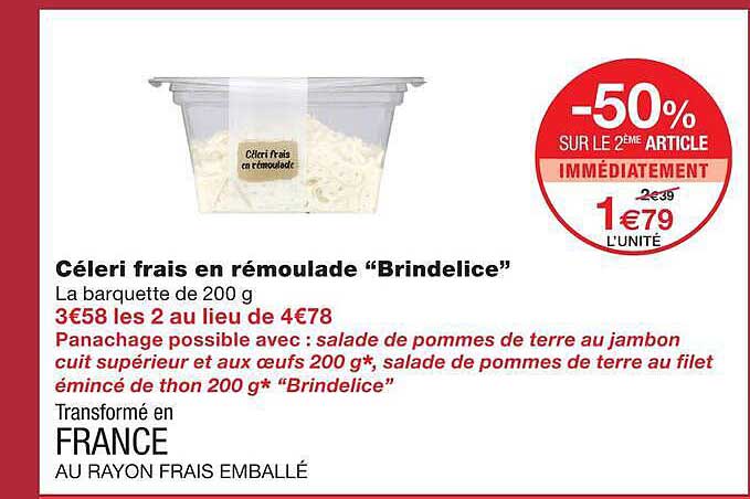 Céleri frais en rémoulade “Brindelice”