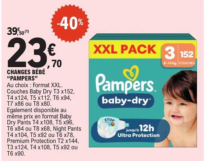 CHANGES BÉBÉ “PAMPERS”