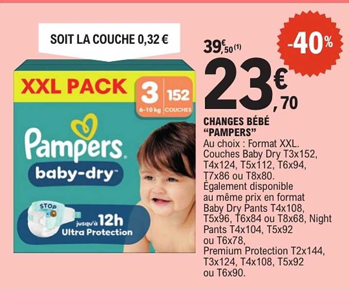 CHANGES BÉBÉ “PAMPERS”
