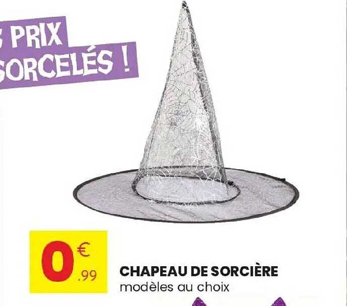 CHAPEAU DE SORCIÈRE modèles au choix