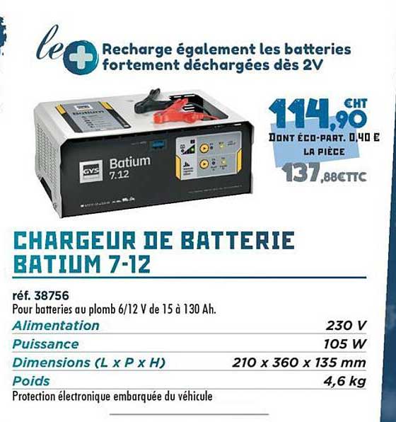 CHARGEUR DE BATTERIE BATIUM 7-12