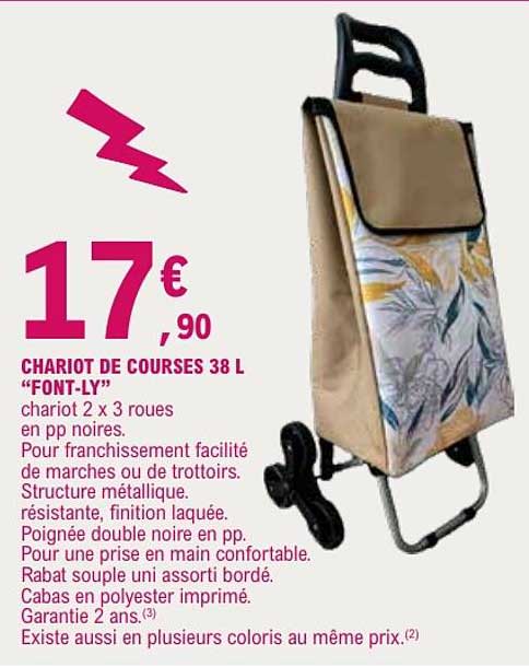 CHARIOT DE COURSES 38 L “FONT-LY”