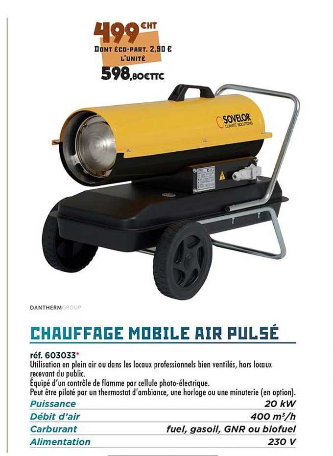 CHAUFFAGE MOBILE AIR PULSÉ