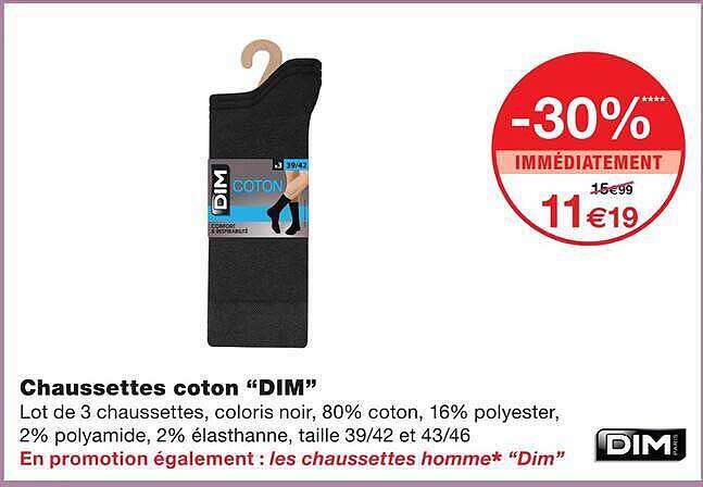 Chaussettes coton “DIM”