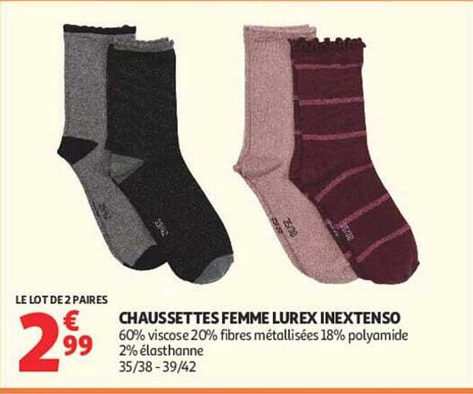 CHAUSSETTES FEMME LUREX INEXTENSO