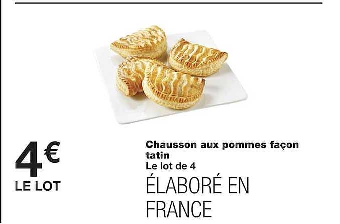 Chausson aux pommes façon tatin Le lot de 4 ÉLABORÉ EN FRANCE