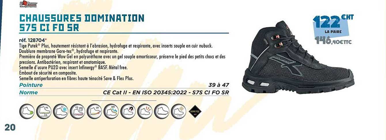 CHAUSSURES DOMINATION S75 CI FO SR