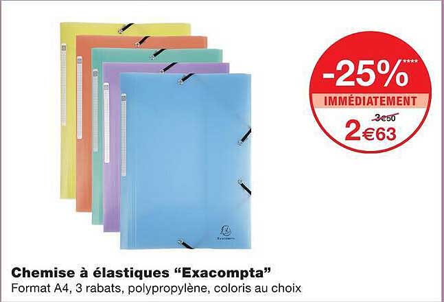 Chemise à élastiques “Exacompta”