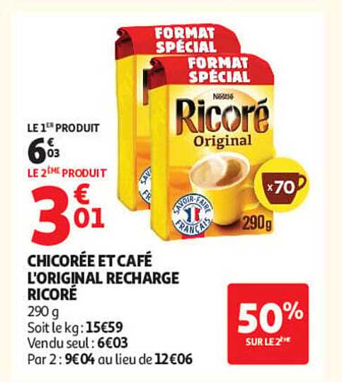CHICORÉE ET CAFÉ L'ORIGINAL RECHARGE RICORÉ