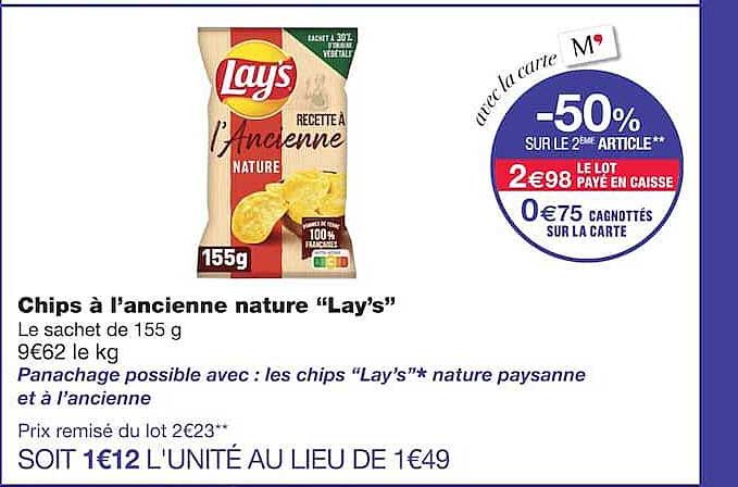 Chips à l’ancienne nature “Lay’s”
