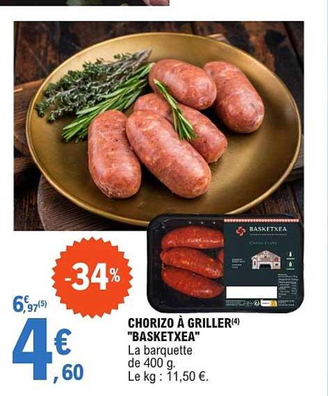 CHORIZO À GRILLER(4) "BASKETXEA"