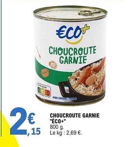 CHOUCROUTE GARNIE "ECO+"